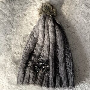 Original Juicy Couture pink label cable knit embellished very warm hat